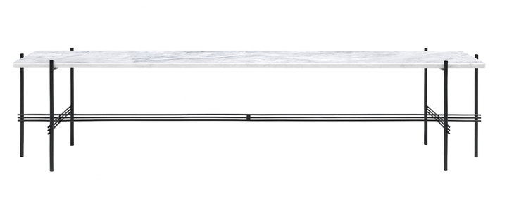 TS Console - 1 Rack - 70.9"L - Gubi - Tables + Desks - White Carrara Marble - HORNE