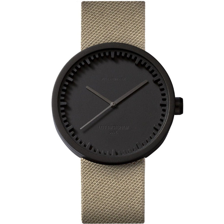 Tube Watch D42 - Leff Amsterdam - Clocks + Watches - Black Face - Green Leather Strap - HORNE