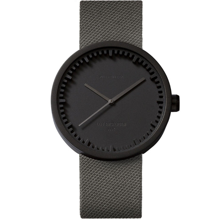 Tube Watch D42 - Leff Amsterdam - Clocks + Watches - Black Face - Green Leather Strap - HORNE