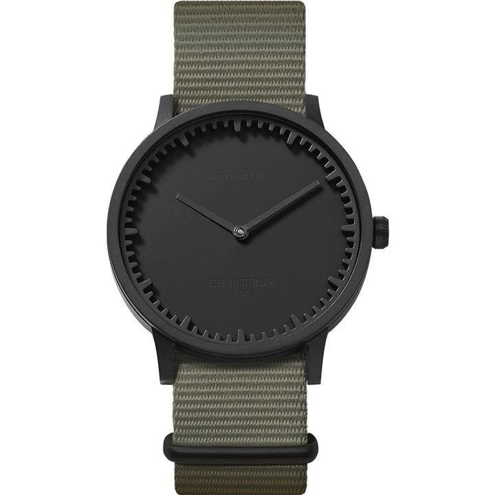 Tube Watch T40 - Leff Amsterdam - Clocks + Watches - Black Face - Grey Nato Strap - HORNE