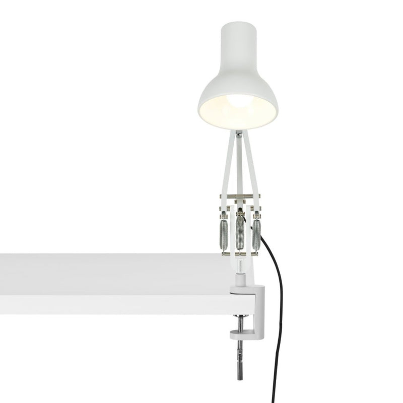 Type 75 Mini Desk Clamp Lamp - Anglepoise - Table + Task - Alpine White - HORNE