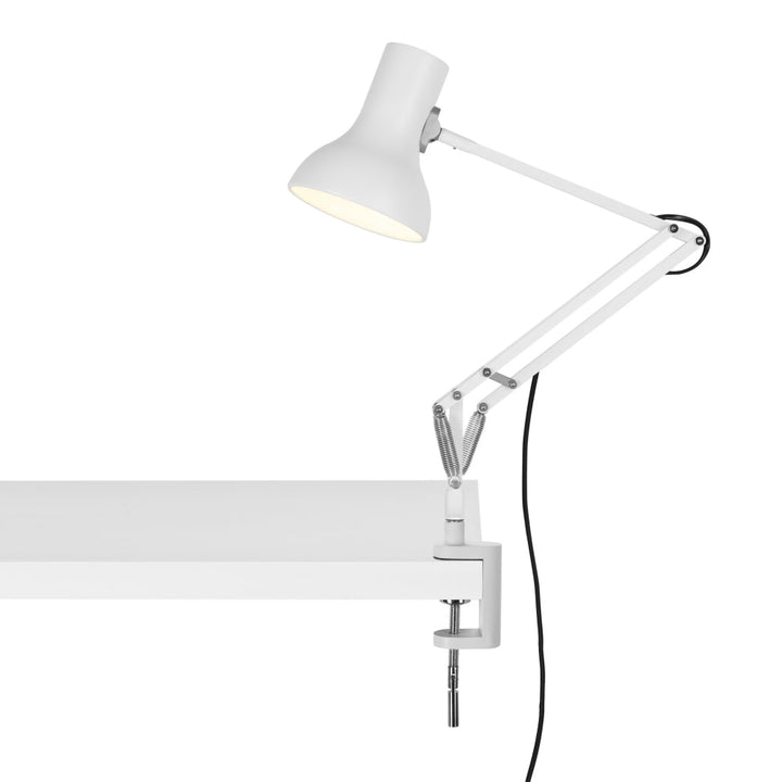 Type 75 Mini Desk Clamp Lamp - Anglepoise - Table + Task - Alpine White - HORNE