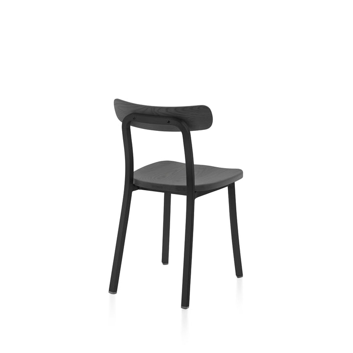 Utility Side Chair - Emeco - Chairs - Powder Coated Black - Dark Ash - HORNE