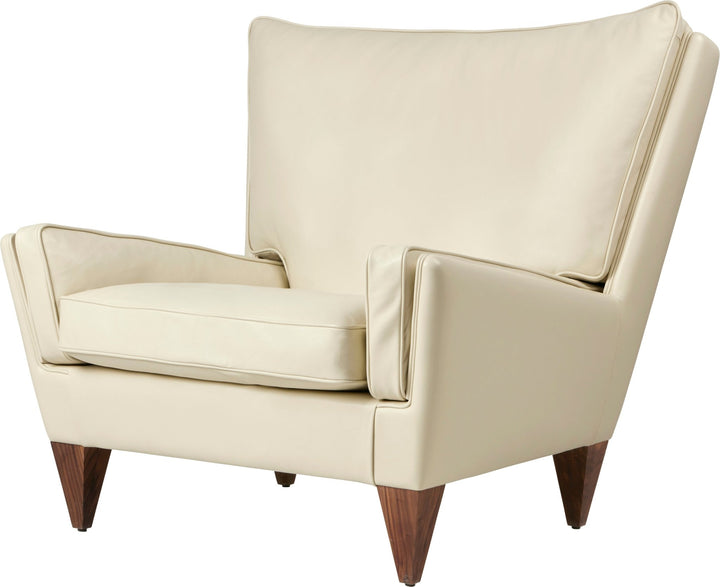 V11 Lounge Chair - Gubi - Chairs - Gubi Smooth Cream Leather - HORNE