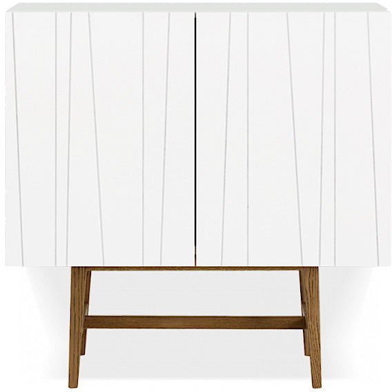 Vass V60:90 Cabinet 2 Doors - Stand Base - Asplund - Sideboards + Cabinets - Black Walnut Oak(P4) - White - 15 - HORNE