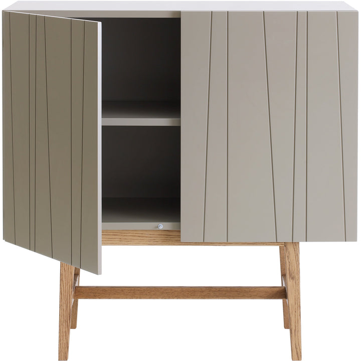Vass V60:90 Cabinet 2 Doors - Stand Base - Asplund - Sideboards + Cabinets - Black Walnut Oak(P4) - White - 15 - HORNE