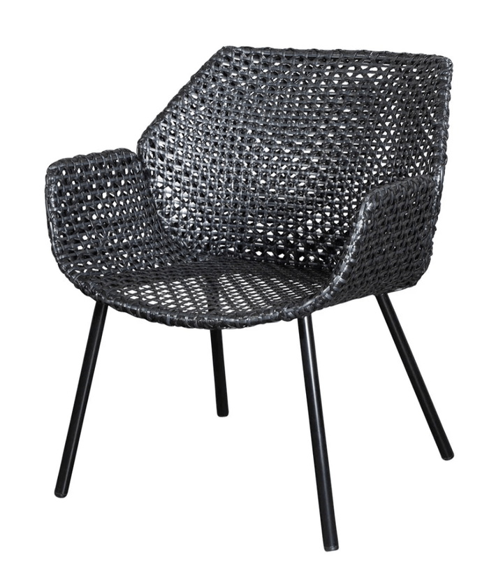 Vibe Lounge Chair - Cane Line - Outdoor Furniture - Black / Graphite - No Cushion - HORNE