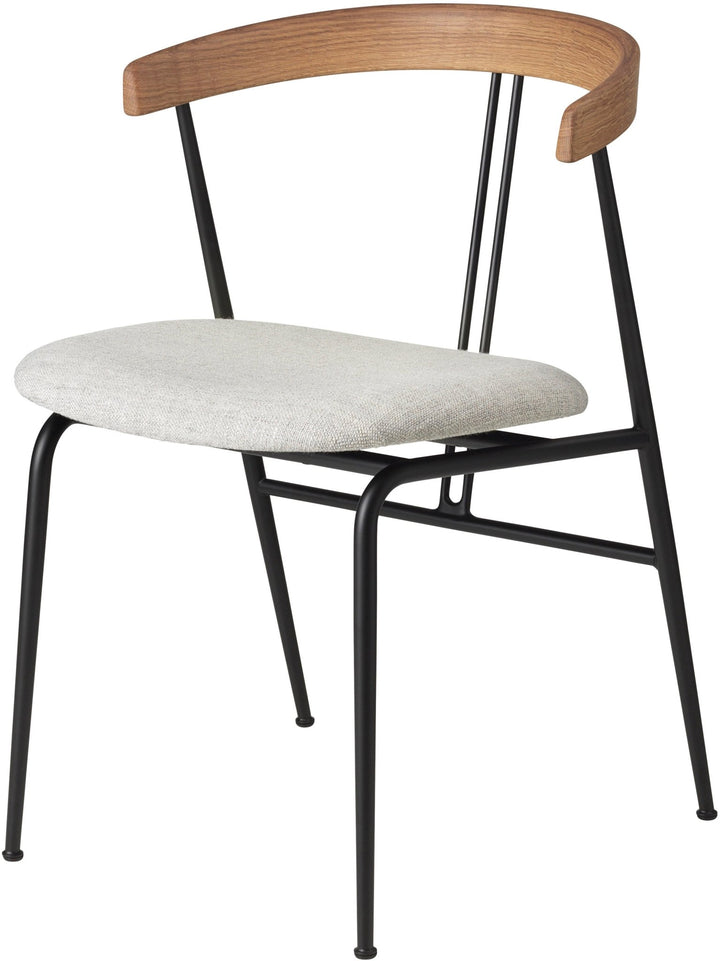Violin Dining Chair - Seat Upholstered - Gubi - Chairs - Oiled Oak - Gabriel Tempt 61168 - HORNE