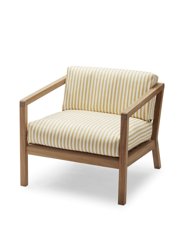 Virkelyst Chair - Skagerak by Fritz Hansen - Outdoor Furniture - Teak / Golden Yellow Stripe - HORNE