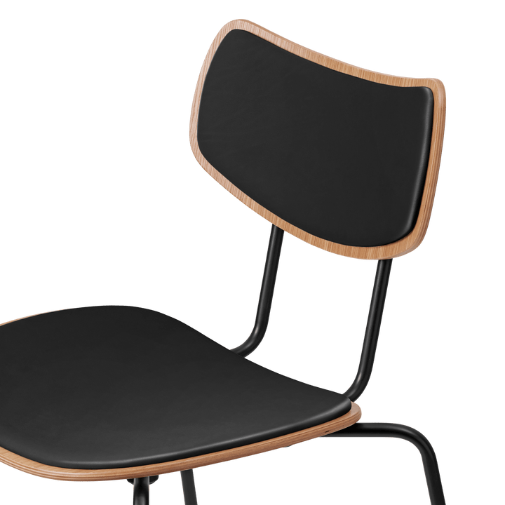 VLA26P Vega Dining Chair - Carl Hansen & Son - Chairs - Black Oak/ Thor 301 Leather - HORNE