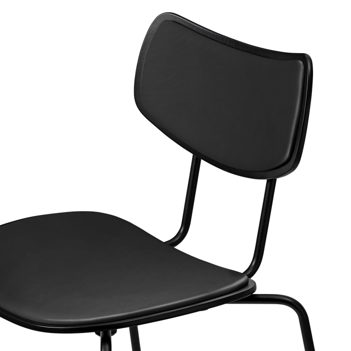VLA26P Vega Dining Chair - Carl Hansen & Son - Chairs - Black Oak/ Thor 301 Leather - HORNE