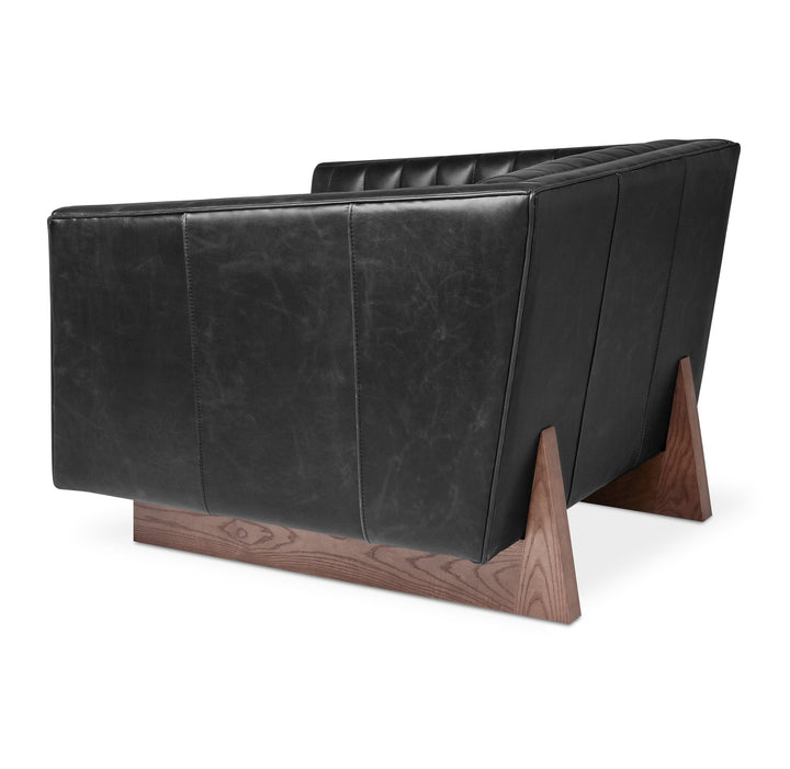 Wallace Chair - Gus* Modern - Chairs - Saddle Black Leather - HORNE