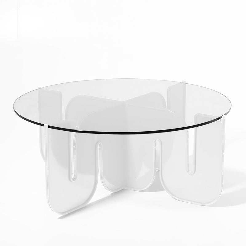 Wave Table - Bend Goods - Tables - Black - Clear Glass - HORNE