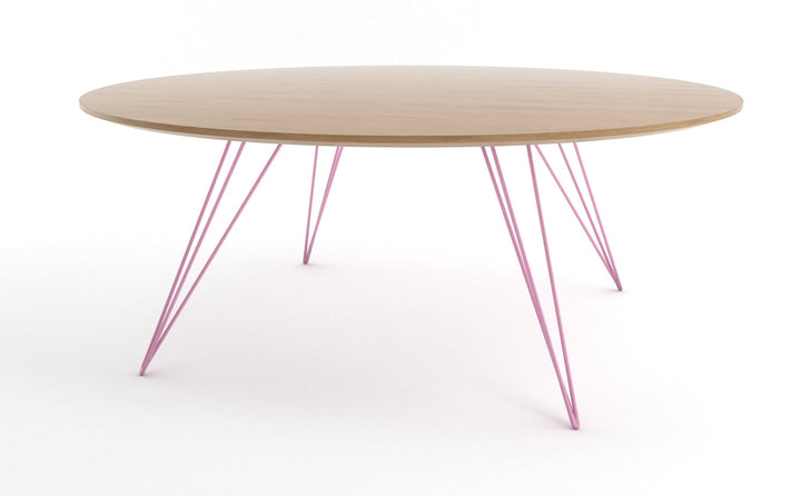Williams Coffee Table - Large Circle - Tronk - Tables + Desks - White Oak - Pink - HORNE