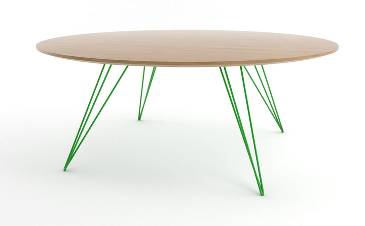 Williams Coffee Table - Large Circle - Tronk - Tables + Desks - White Oak - Green - HORNE