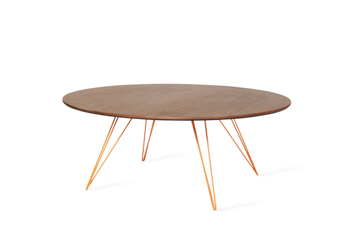 Williams Coffee Table - Large Circle - Tronk - Tables + Desks - Walnut - Orange - HORNE
