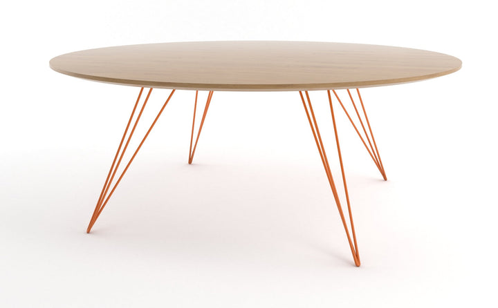 Williams Coffee Table - Large Circle - Tronk - Tables + Desks - White Oak - Orange - HORNE