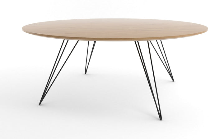 Williams Coffee Table - Large Circle - Tronk - Tables + Desks - White Oak - Black - HORNE