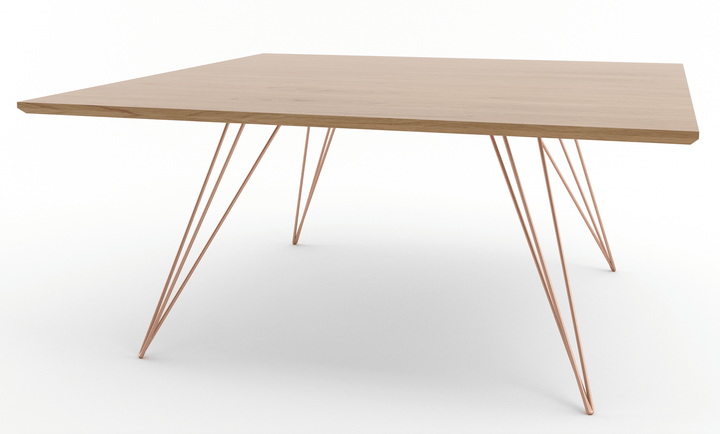 Williams Coffee Table - Large Rectangle - Tronk - Tables + Desks - White Oak - Rose Copper - HORNE