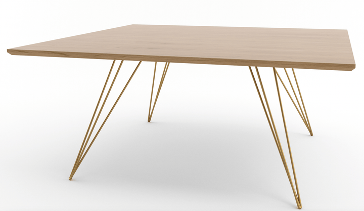 Williams Coffee Table - Large Square - Tronk - Tables + Desks - White Oak - Brassy Gold - HORNE
