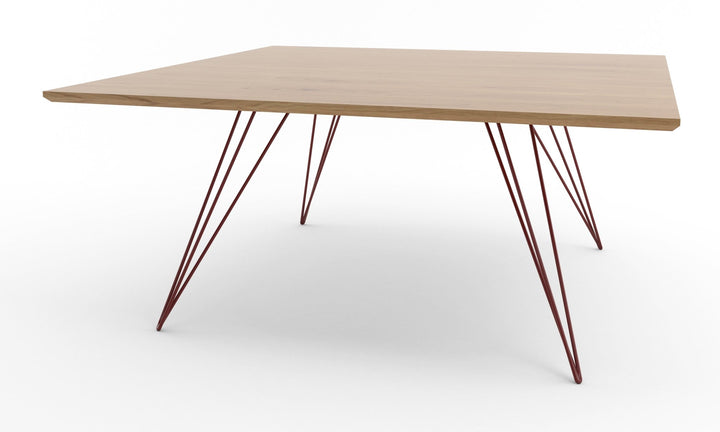 Williams Coffee Table - Large Square - Tronk - Tables + Desks - White Oak - Blood Red - HORNE