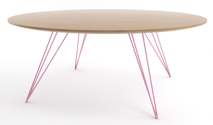 Williams Coffee Table - Small Circle - Tronk - Tables + Desks - White Oak - Pink - HORNE