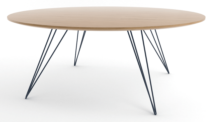 Williams Coffee Table - Small Circle - Tronk - Tables + Desks - White Oak - Navy - HORNE