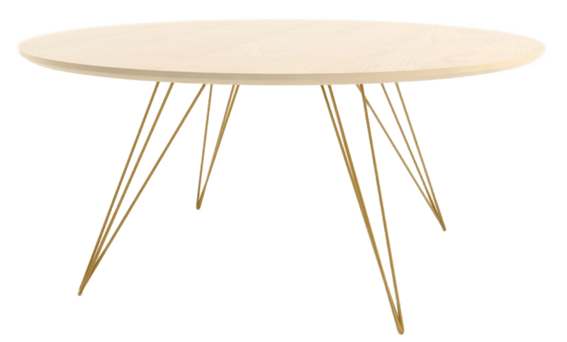 Williams Coffee Table - Small Circle - Tronk - Tables + Desks - Walnut - Brassy Gold - HORNE