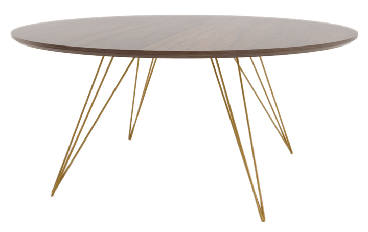 Williams Coffee Table - Small Circle - Tronk - Tables + Desks - Walnut - Mustard - HORNE