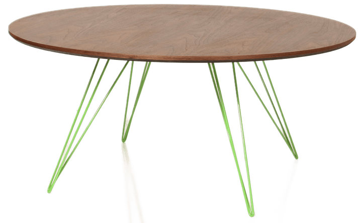 Williams Coffee Table - Small Circle - Tronk - Tables + Desks - Walnut - Green - HORNE