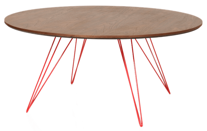 Williams Coffee Table - Small Circle - Tronk - Tables + Desks - Walnut - Red - HORNE