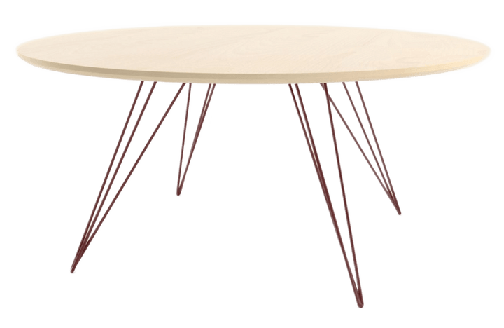Williams Coffee Table - Small Circle - Tronk - Tables + Desks - Maple - Blood Red - HORNE