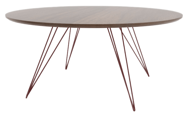 Williams Coffee Table - Small Circle - Tronk - Tables + Desks - Walnut - Blood Red - HORNE