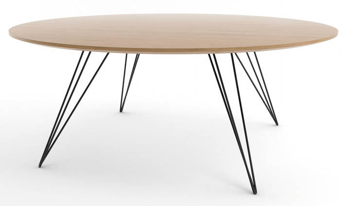 Williams Coffee Table - Small Circle - Tronk - Tables + Desks - White Oak - Black - HORNE