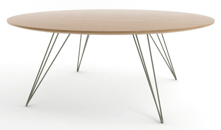 Williams Coffee Table - Small Circle - Tronk - Tables + Desks - White Oak - Prairie Green - HORNE