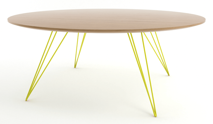 Williams Coffee Table - Small Circle - Tronk - Tables + Desks - White Oak - Yellow - HORNE