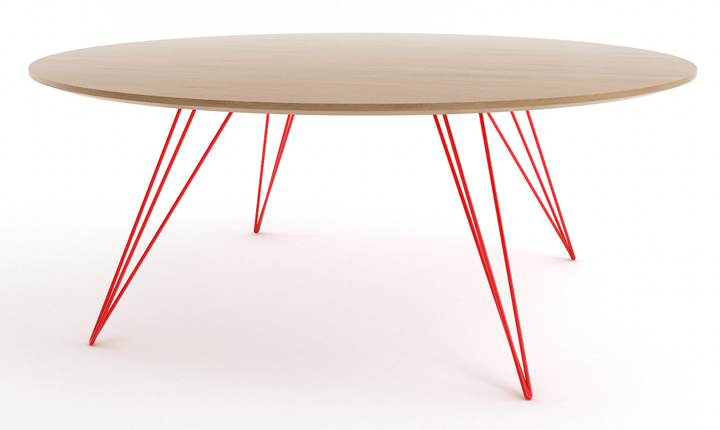 Williams Coffee Table - Small Circle - Tronk - Tables + Desks - White Oak - Red - HORNE