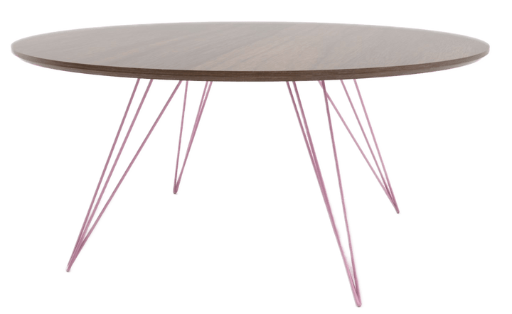 Williams Coffee Table - Small Circle - Tronk - Tables + Desks - Walnut - Pink - HORNE