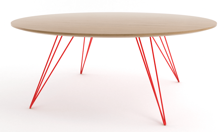 Williams Coffee Table - Small Oval - Tronk - Tables + Desks - White Oak - Red - HORNE