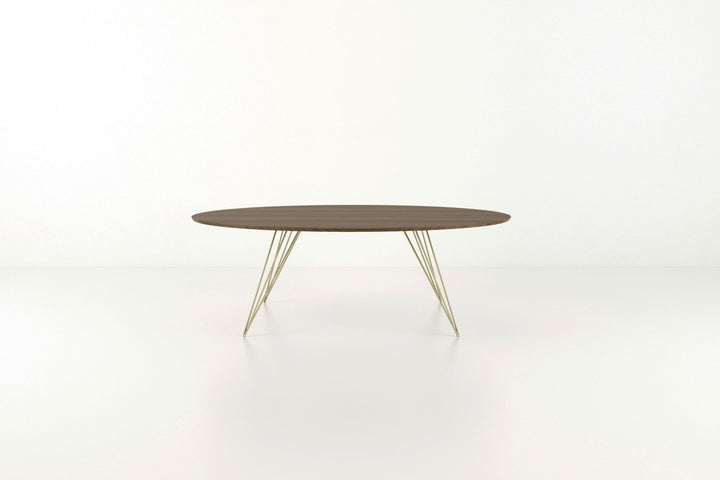 Williams Coffee Table - Small Oval - Tronk - Tables + Desks - Walnut - Brassy Gold - HORNE