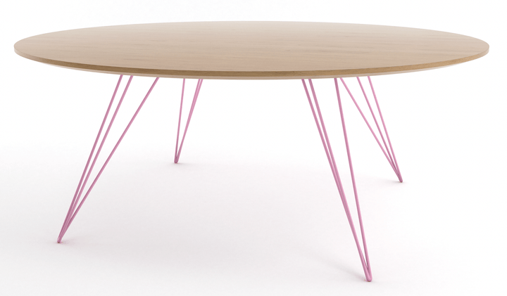 Williams Coffee Table - Small Oval - Tronk - Tables + Desks - White Oak - Pink - HORNE