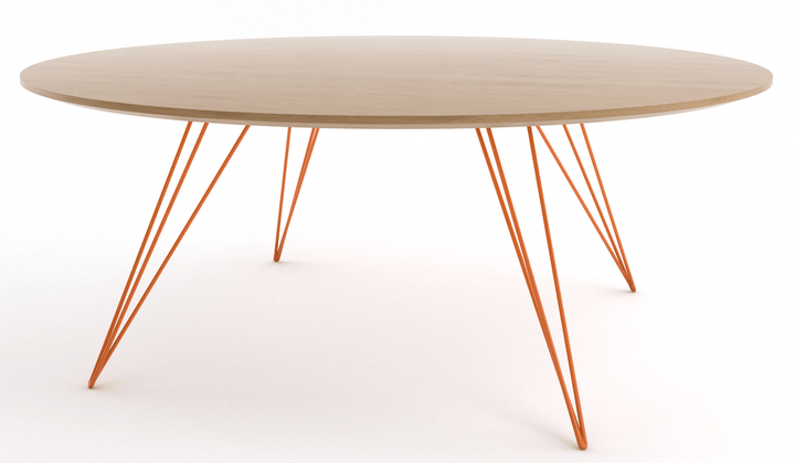 Williams Coffee Table - Small Oval - Tronk - Tables + Desks - White Oak - Orange - HORNE