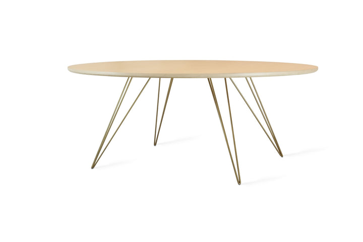 Williams Coffee Table - Small Oval - Tronk - Tables + Desks - Maple - Brassy Gold - HORNE