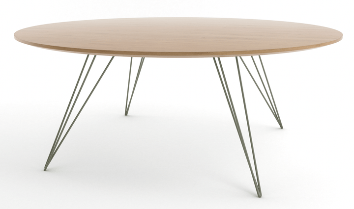 Williams Coffee Table - Small Oval - Tronk - Tables + Desks - White Oak - Prairie Green - HORNE