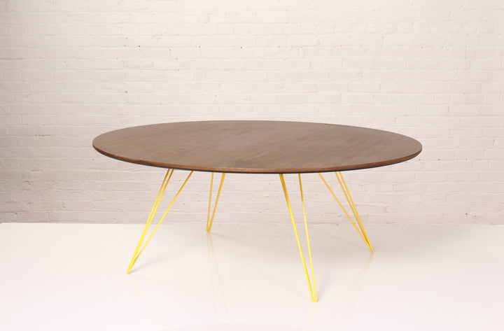 Williams Coffee Table - Small Oval - Tronk - Tables + Desks - Walnut - Yellow - HORNE