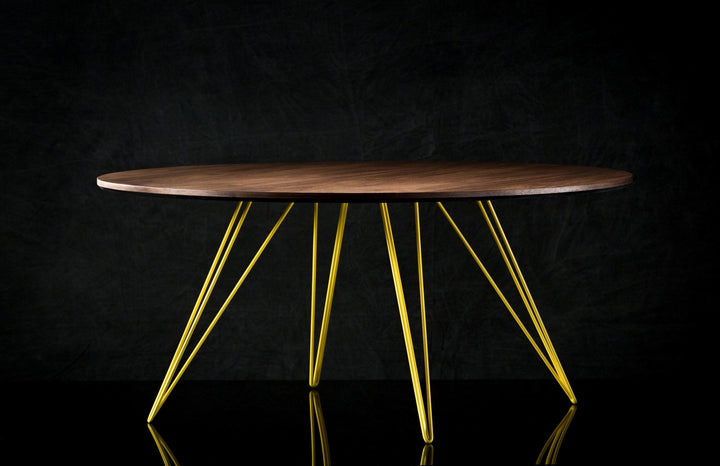 Williams Coffee Table - Small Oval - Tronk - Tables + Desks - Walnut - Brassy Gold - HORNE