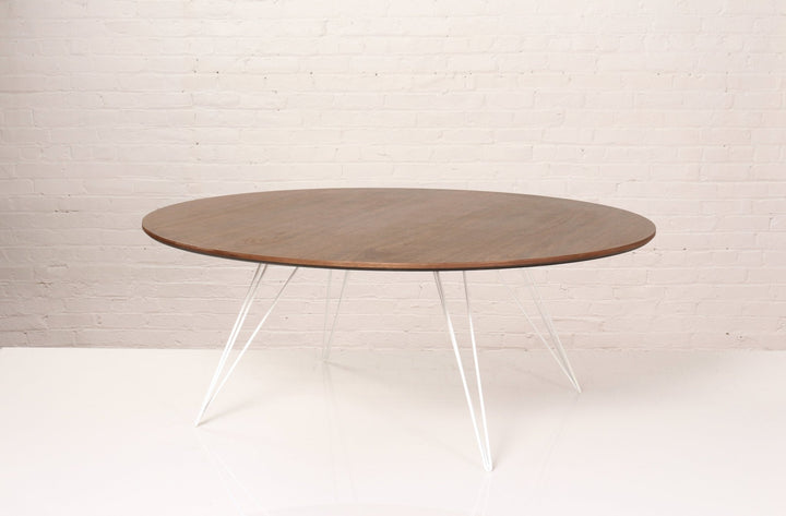 Williams Coffee Table - Small Oval - Tronk - Tables + Desks - Walnut - White - HORNE