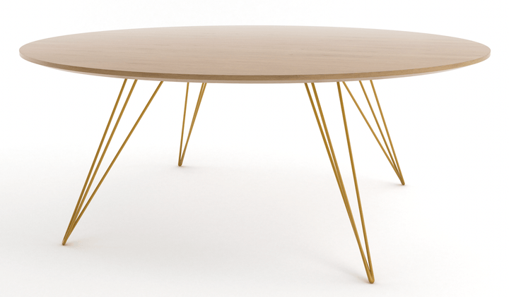 Williams Coffee Table - Small Oval - Tronk - Tables + Desks - White Oak - Mustard - HORNE