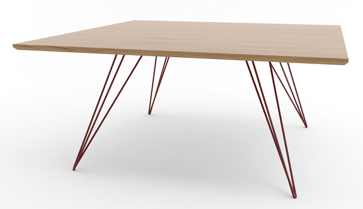 Williams Coffee Table - Small Square - Tronk - Tables + Desks - White Oak - Blood Red - HORNE