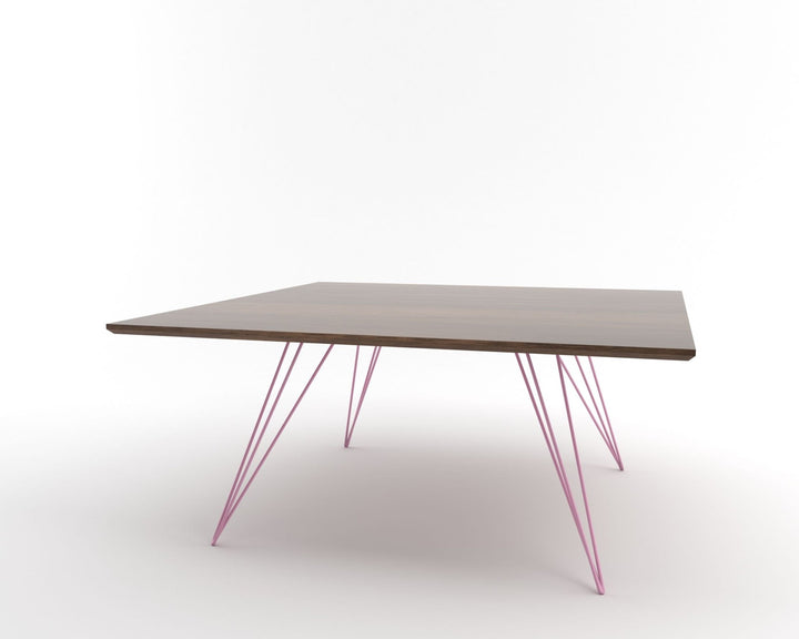 Williams Coffee Table - Small Square - Tronk - Tables + Desks - Walnut - Pink - HORNE